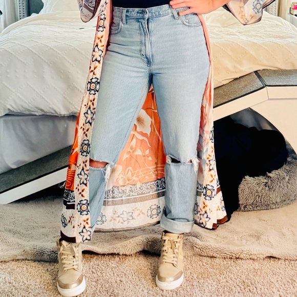 Abercrombie The 90s Straight Ultra High Rise Jeans | Distressed Jeans Size 29L - Picture 12 of 12